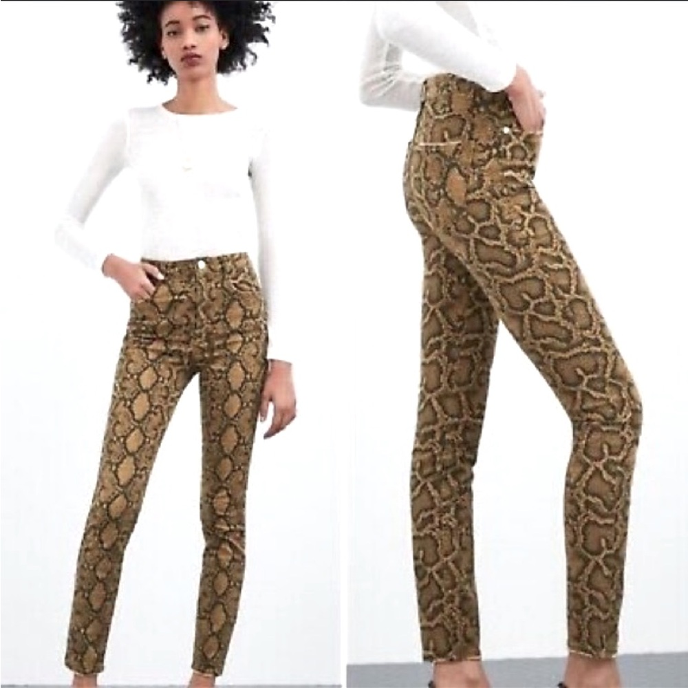 Zara Leopard Print Skinnies